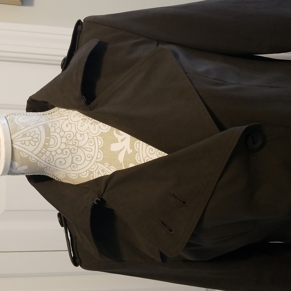 Calvin Klein Brawn midi rain coat- sz small - Picture 5 of 7